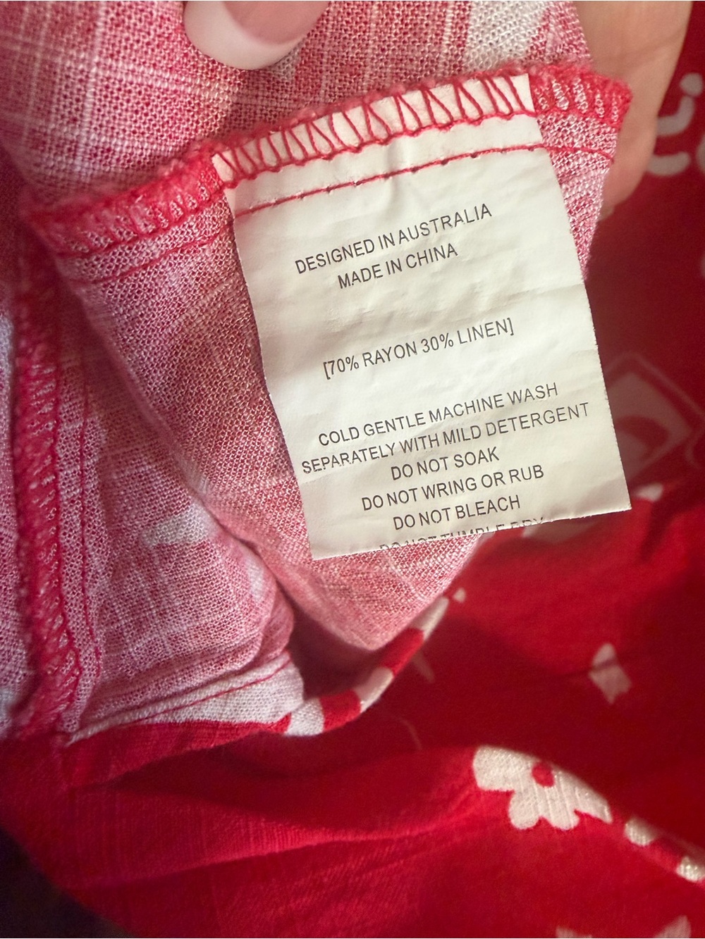 ANTHROPOLOGIE Paper Heart Red Resort Print Maxi Dress, Size Large - Picture 4 of 14